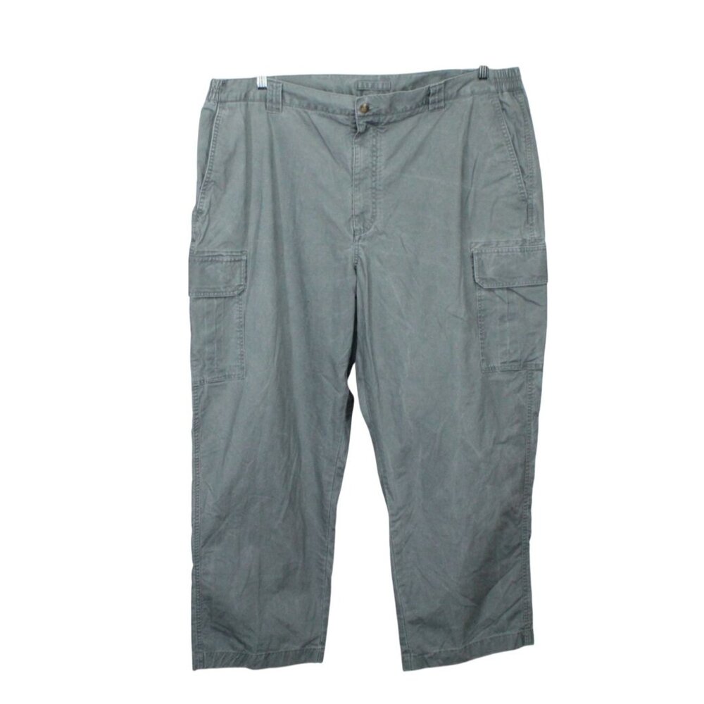 LL Bean Tropic Weight Cargo Pants Natural Fit Comfort Waist Shale Gray 44x19